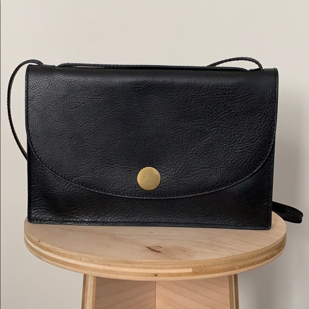 Slim convertible leather bag